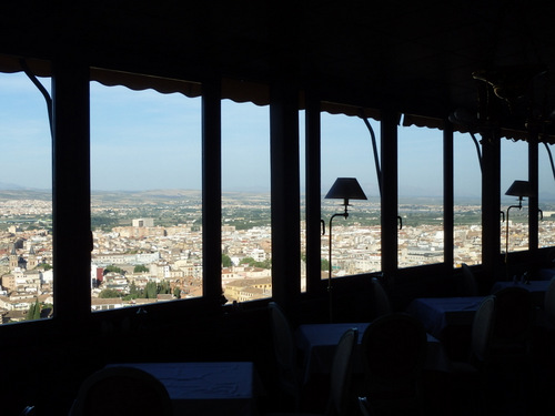 The south facing view over Granada from the Alhambra Palace Hotel.